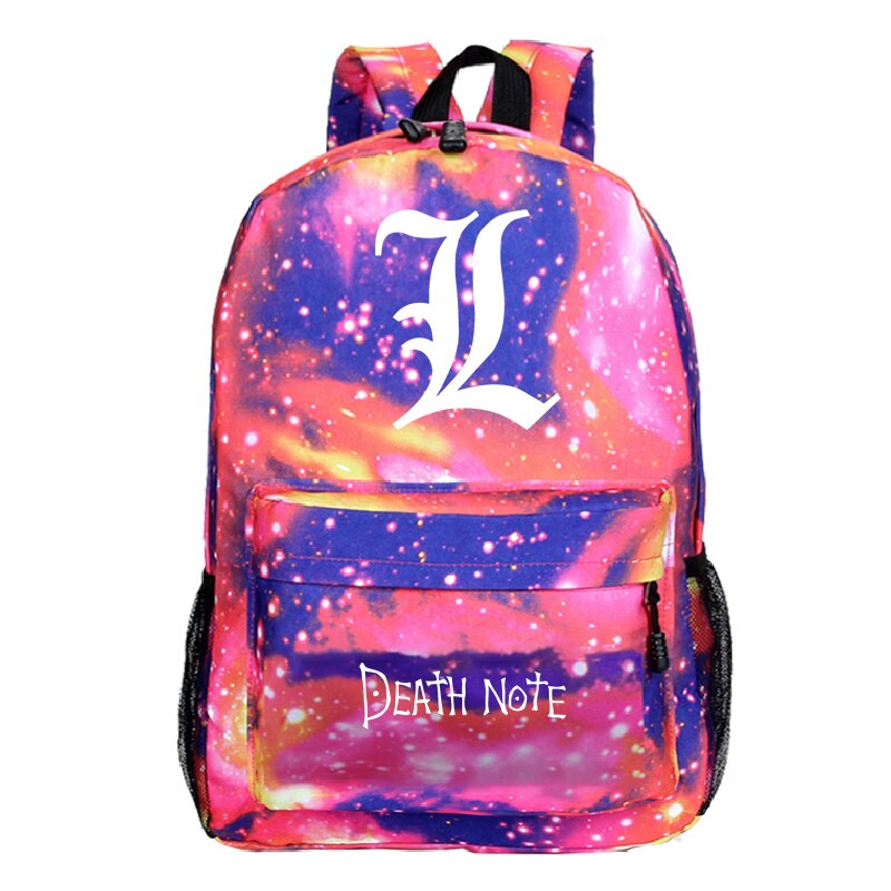 Mochila Horror Movie DEATH NOTE Letter Print Backpack Students School Bags Boys Girls deathnote Book Bag Travel Rucksack