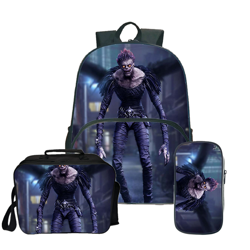 Waterproof Women Backpack Female High Quality School Bag for Teenage Girls Anime DN Death Note Travel Backpack College Book Mochila 3pcs Waterproof Women Backpack Female High Quality School Bag for Teenage Girls Anime DN Death Note Travel Backpack College Book Mochila 3pcs