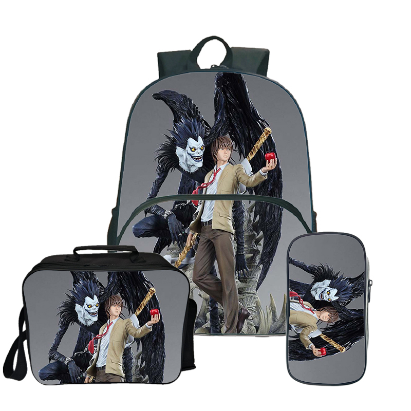 Waterproof Women Backpack Female High Quality School Bag for Teenage Girls Anime DN Death Note Travel Backpack College Book Mochila 3pcs Waterproof Women Backpack Female High Quality School Bag for Teenage Girls Anime DN Death Note Travel Backpack College Book Mochila 3pcs