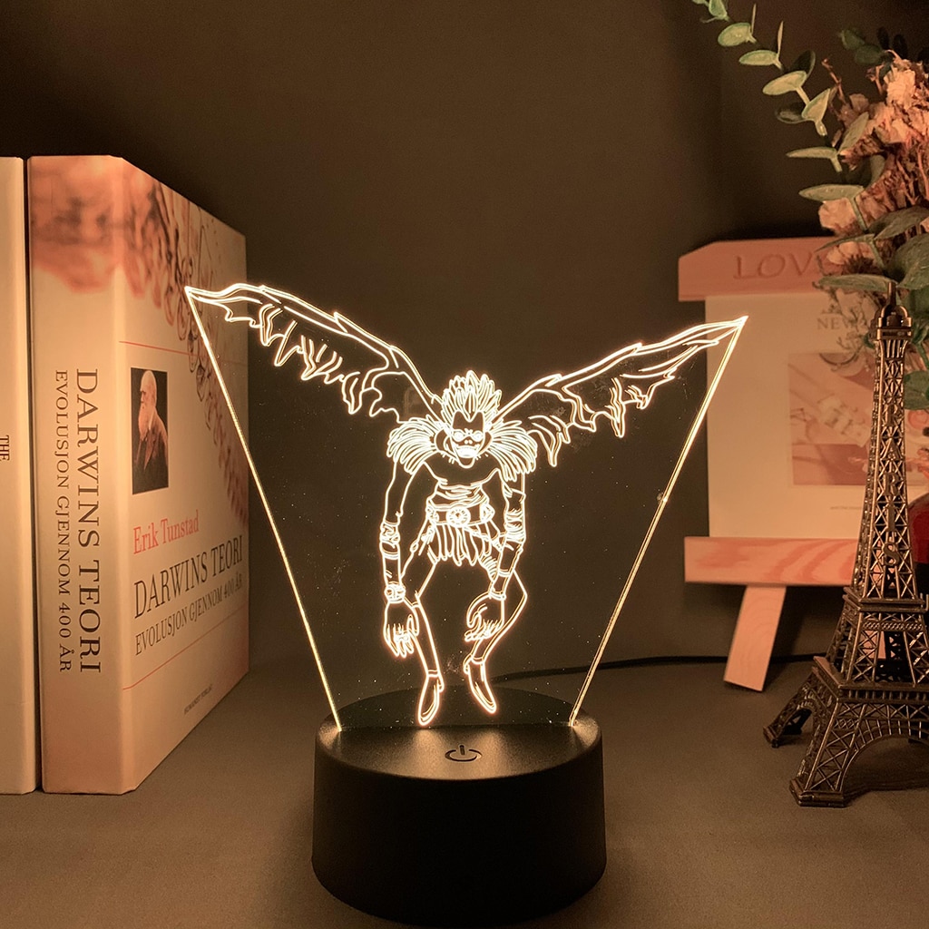 Manga Anime DN Death Note L Lawliet Figure Led Night Light for Room Store Decor Idea Cool Kids Child Bedroom Table Lamp Ryuk Figure