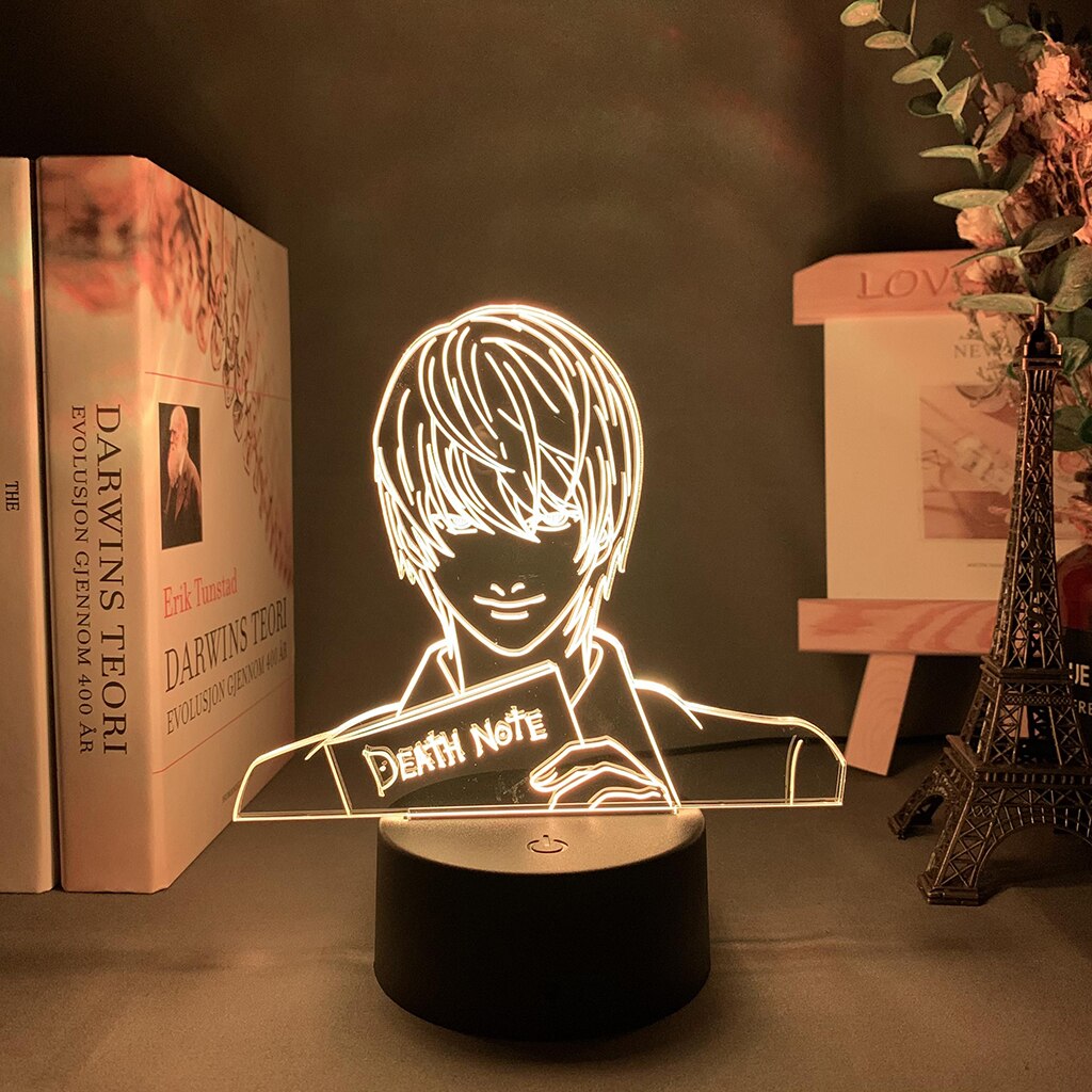 Manga Anime DN Death Note L Lawliet Figure Led Night Light for Room Store Decor Idea Cool Kids Child Bedroom Table Lamp Ryuk Figure