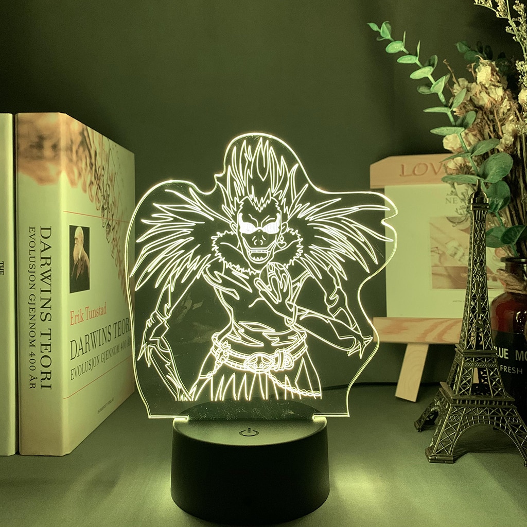Manga Anime DN Death Note L Lawliet Figure Led Night Light for Room Store Decor Idea Cool Kids Child Bedroom Table Lamp Ryuk Figure