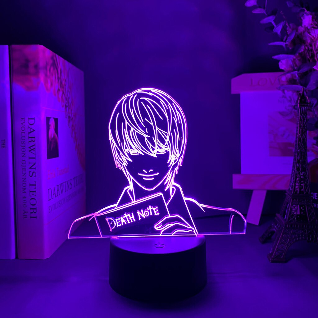 Manga Anime DN Death Note L Lawliet Figure Led Night Light for Room Store Decor Idea Cool Kids Child Bedroom Table Lamp Ryuk Figure