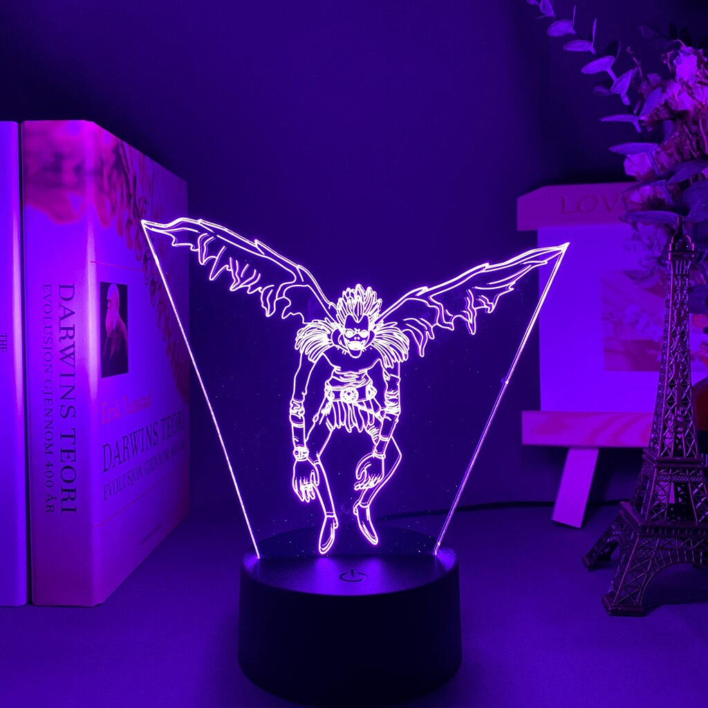Manga Anime DN Death Note L Lawliet Figure Led Night Light for Room Store Decor Idea Cool Kids Child Bedroom Table Lamp Ryuk Figure