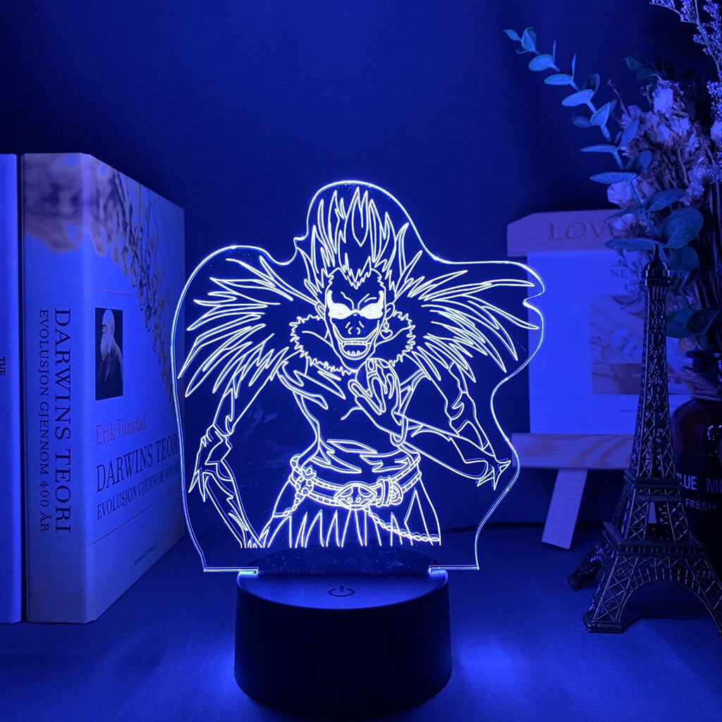 Manga Anime DN Death Note L Lawliet Figure Led Night Light for Room Store Decor Idea Cool Kids Child Bedroom Table Lamp Ryuk Figure