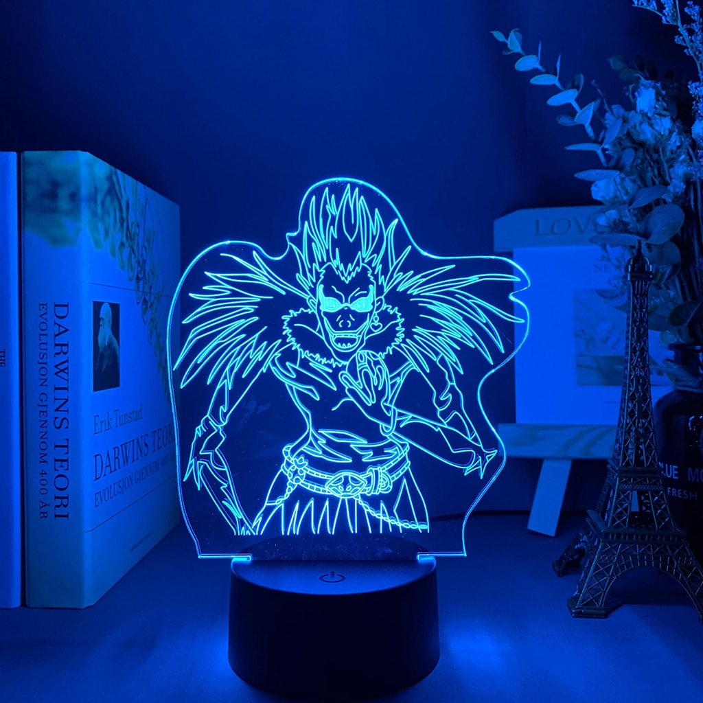 Manga Anime DN Death Note L Lawliet Figure Led Night Light for Room Store Decor Idea Cool Kids Child Bedroom Table Lamp Ryuk Figure