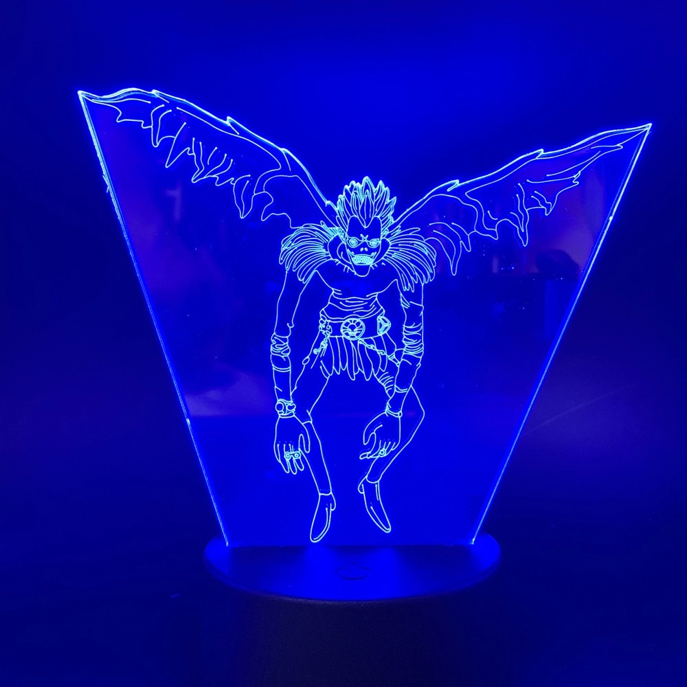 Figutto Figma Anime DN Death Note Character Ryuk 3D Light Night Lamp Color Changing LED Decorative Light for Home Bedroom Bedside