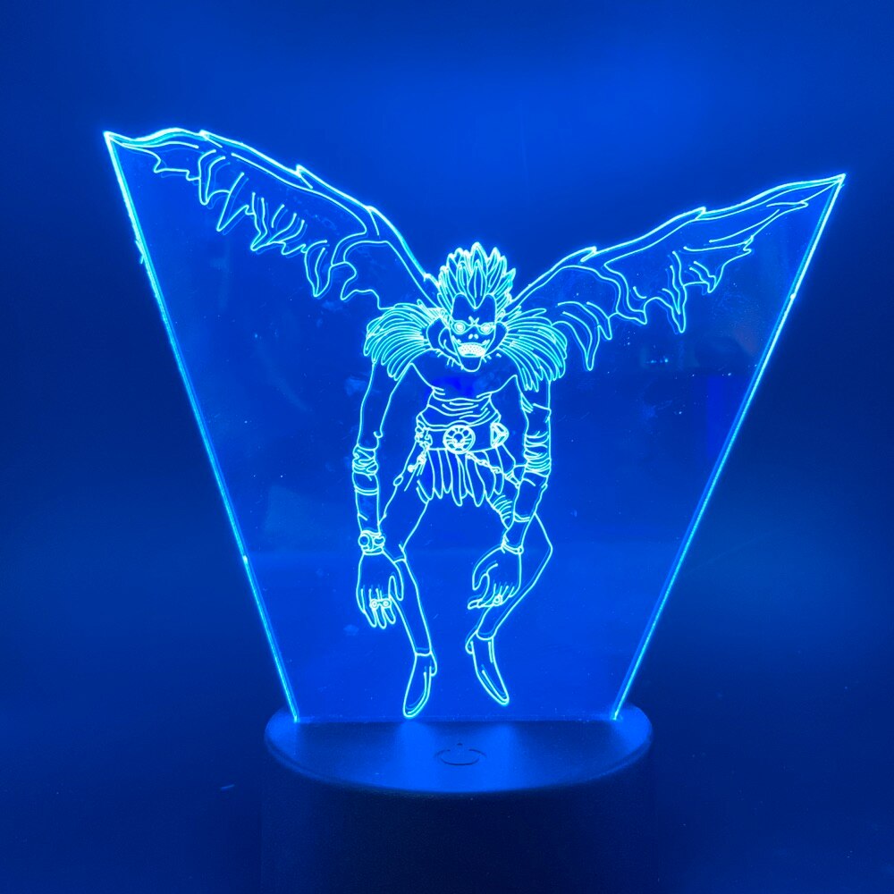 Figutto Figma Anime DN Death Note Character Ryuk 3D Light Night Lamp Color Changing LED Decorative Light for Home Bedroom Bedside
