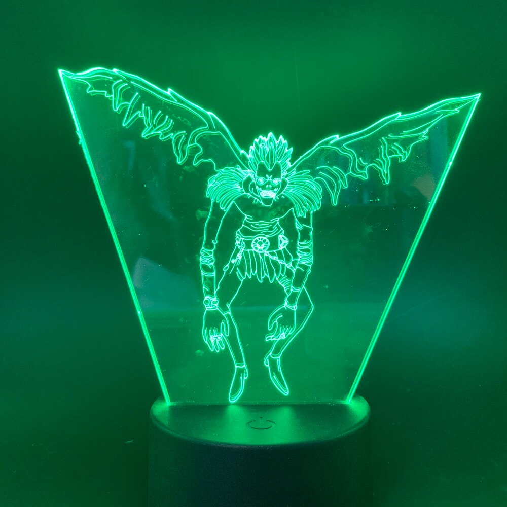 Figutto Figma Anime DN Death Note Character Ryuk 3D Light Night Lamp Color Changing LED Decorative Light for Home Bedroom Bedside