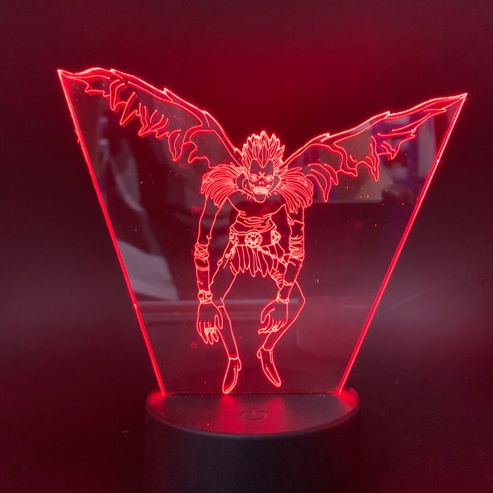 Figutto Figma Anime DN Death Note Character Ryuk 3D Light Night Lamp Color Changing LED Decorative Light for Home Bedroom Bedside