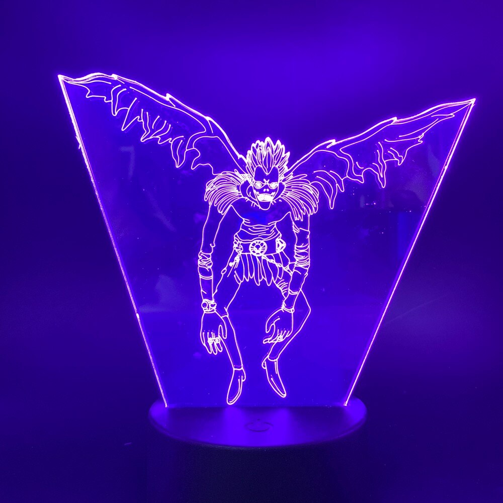 Figutto Figma Anime DN Death Note Character Ryuk 3D Light Night Lamp Color Changing LED Decorative Light for Home Bedroom Bedside