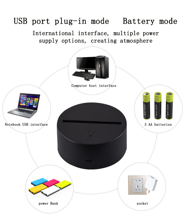 Anime DN Death Note Yagami Light3D stereo vision LED night light touch 7 color remote control bedside table lamp creative gift light