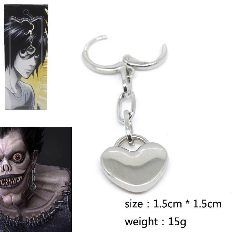 Japan Anime DN Death Note Ryuk Earring Cosplay 1:1 Prop Accessories Alloy Non-Mainstream Earrings Fashion Jewelry Collection Gift