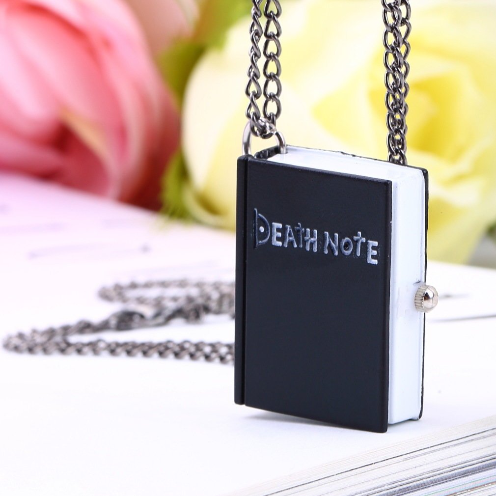 HOT 1pc Worldiwde Vintage Unique Anime DN Death Note Book Quartz Pocket Watch Pendant Necklace Gift Popular Relogio De Bolso For Gift
