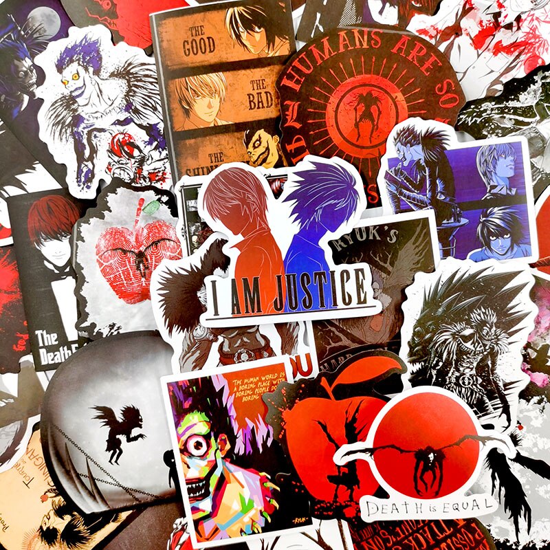 50Pcs Stickers Anime DN Death Note Stickers Graffiti Stickers Anime DN Death Note Action Stickers Stickers for Laptop Gifts for Kids