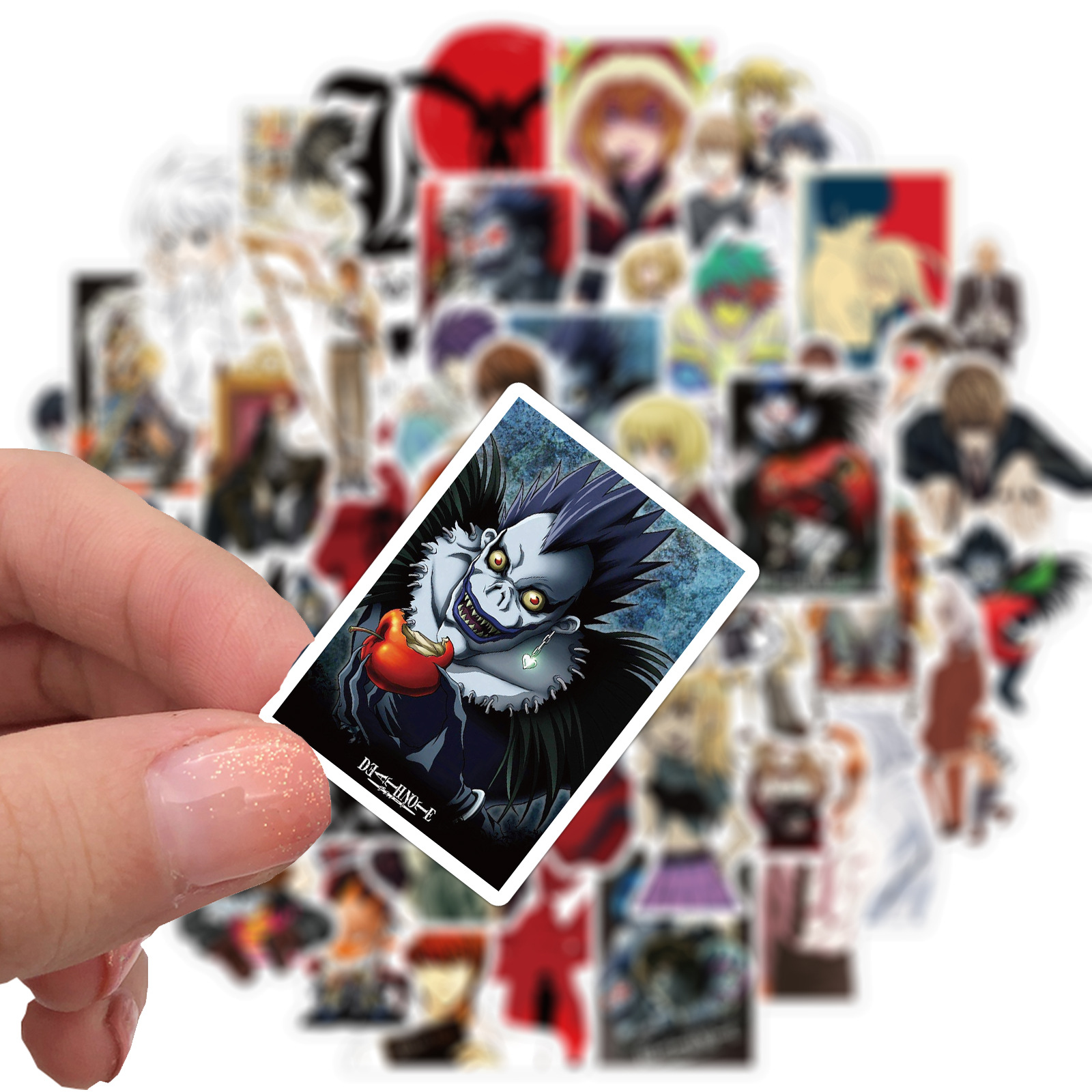 50Pcs DEATH NOTE Japanese Stickers Pack for Laptop Luggage Motorcycle Phone Skateboard Toys Gift Diary Graffiti Decals 50Pcs DEATH NOTE Japanese Stickers Pack for Laptop Luggage Motorcycle Phone Skateboard Toys Gift Diary Graffiti Decals