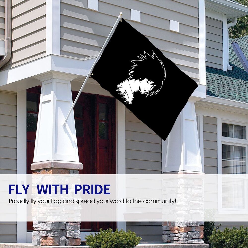 Anime DN Death Note L Kira Light Ryuk Japanese Kanji New Adult Kids TopMa Logo Flag