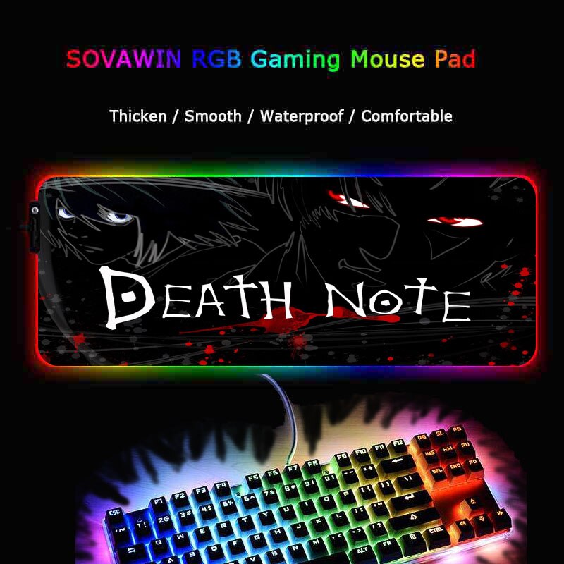 XGZ Anime DN Death Note Gaming RGB Mouse Pad Computer Mousepad RGB Backlit Mause Pad XXL Large Mousepad Desk Keyboard LED Mice Mat XGZ Anime DN Death Note Gaming RGB Mouse Pad Computer Mousepad RGB Backlit Mause Pad XXL Large Mousepad Desk Keyboard LED Mice Mat