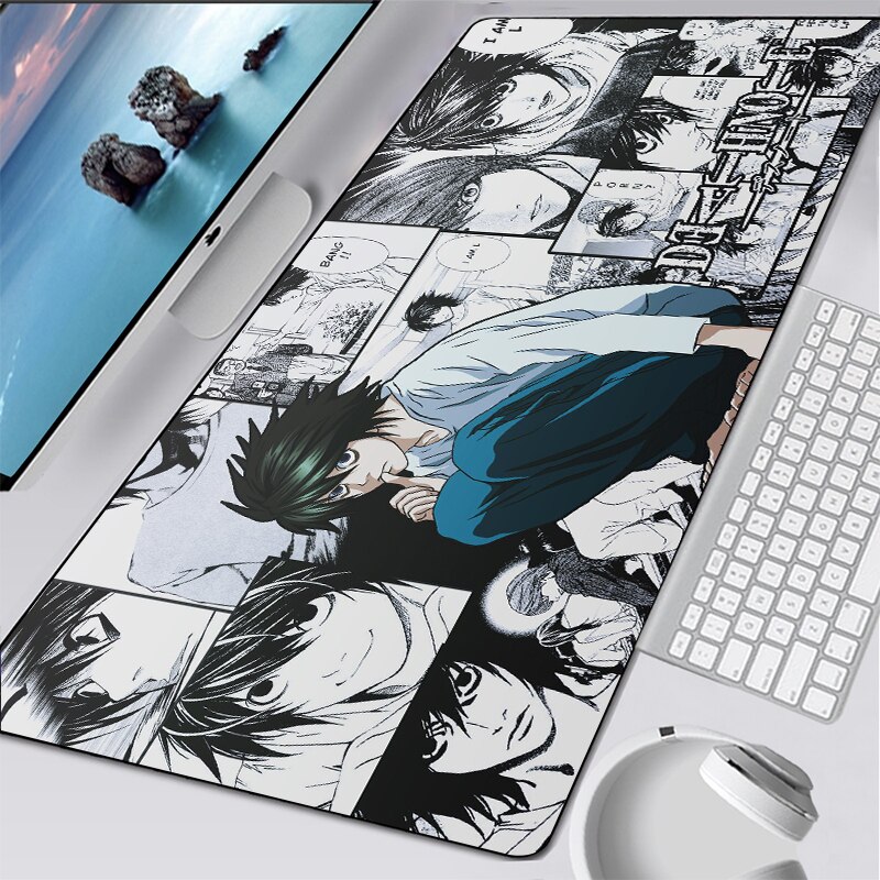 2021 Anime DN Death Note Gaming Mouse Pad Carpet Computer Mousepad Mouse Pad XXL Large Mousepad Desk Keyboard Mice Mat Manga Gift manga