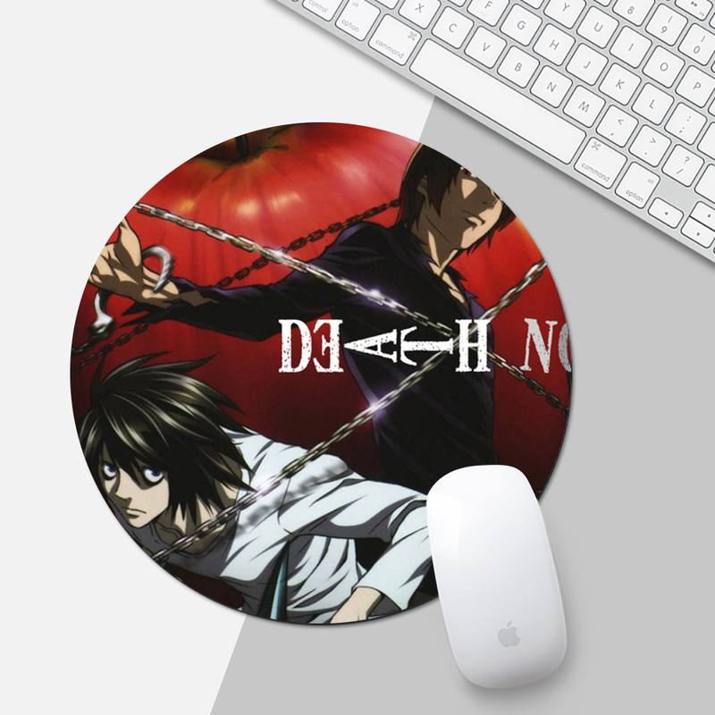 Anime DN Death Note Laptop Gaming Mice Mousepad Game Office Work Round Mouse Mat pad XL Non-slip Laptop Cushion mousepad Anime DN Death Note Laptop Gaming Mice Mousepad Game Office Work Round Mouse Mat pad XL Non-slip Laptop Cushion mousepad