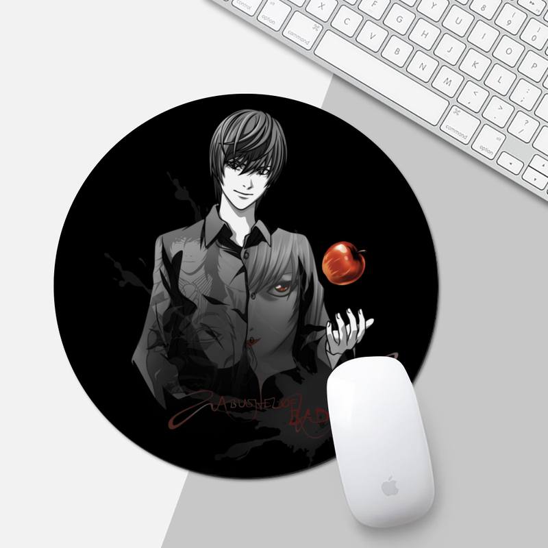 Anime DN Death Note Laptop Gaming Mice Mousepad Game Office Work Round Mouse Mat pad XL Non-slip Laptop Cushion mousepad Anime DN Death Note Laptop Gaming Mice Mousepad Game Office Work Round Mouse Mat pad XL Non-slip Laptop Cushion mousepad