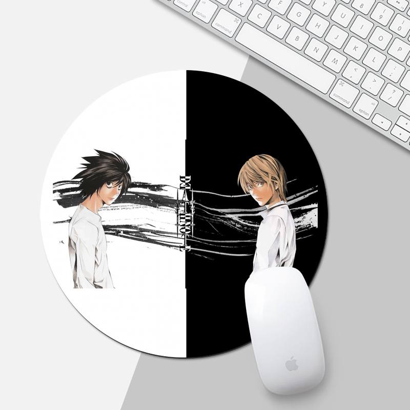 Anime DN Death Note Laptop Gaming Mice Mousepad Game Office Work Round Mouse Mat pad XL Non-slip Laptop Cushion mousepad Anime DN Death Note Laptop Gaming Mice Mousepad Game Office Work Round Mouse Mat pad XL Non-slip Laptop Cushion mousepad