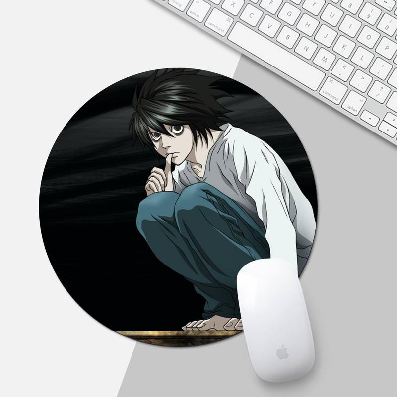 Anime DN Death Note Laptop Gaming Mice Mousepad Game Office Work Round Mouse Mat pad XL Non-slip Laptop Cushion mousepad Anime DN Death Note Laptop Gaming Mice Mousepad Game Office Work Round Mouse Mat pad XL Non-slip Laptop Cushion mousepad
