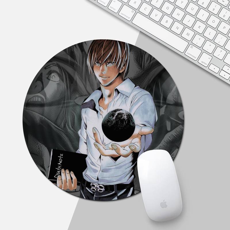 Anime DN Death Note Laptop Gaming Mice Mousepad Game Office Work Round Mouse Mat pad XL Non-slip Laptop Cushion mousepad Anime DN Death Note Laptop Gaming Mice Mousepad Game Office Work Round Mouse Mat pad XL Non-slip Laptop Cushion mousepad
