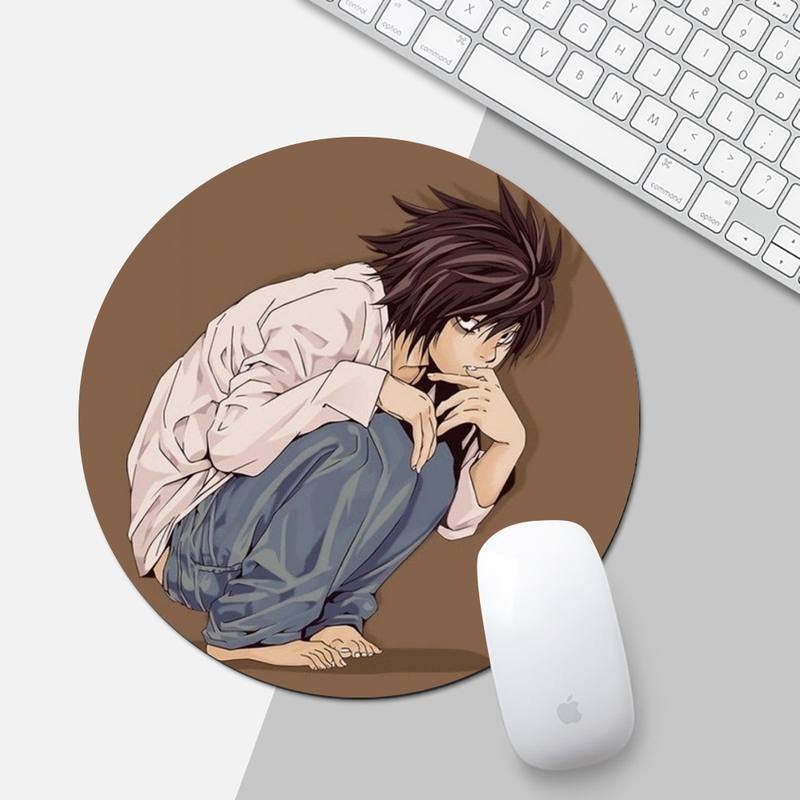 Anime DN Death Note Laptop Gaming Mice Mousepad Game Office Work Round Mouse Mat pad XL Non-slip Laptop Cushion mousepad Anime DN Death Note Laptop Gaming Mice Mousepad Game Office Work Round Mouse Mat pad XL Non-slip Laptop Cushion mousepad