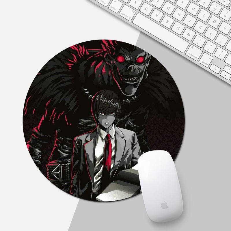 Anime DN Death Note Laptop Gaming Mice Mousepad Game Office Work Round Mouse Mat pad XL Non-slip Laptop Cushion mousepad Anime DN Death Note Laptop Gaming Mice Mousepad Game Office Work Round Mouse Mat pad XL Non-slip Laptop Cushion mousepad