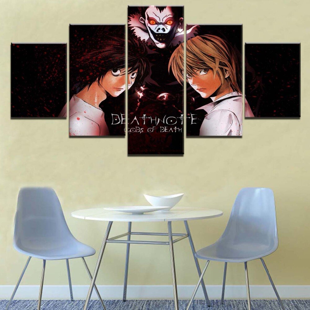 Anime DN Death Note Framework 5 Piece HD Print Canvas Poster