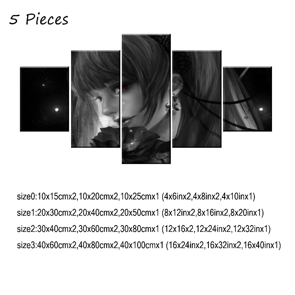 Anime DN Death Note 4 Panel Misa Amane Canvas Poster