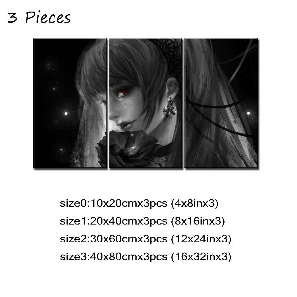 Anime DN Death Note 4 Panel Misa Amane Canvas Poster