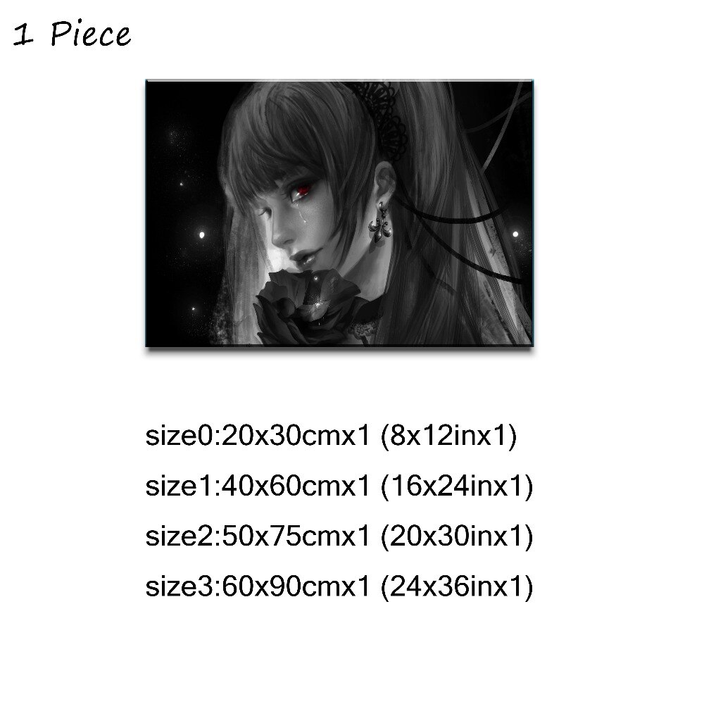 Anime DN Death Note 4 Panel Misa Amane Canvas Poster