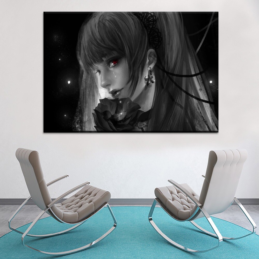 Anime DN Death Note 4 Panel Misa Amane Canvas Poster