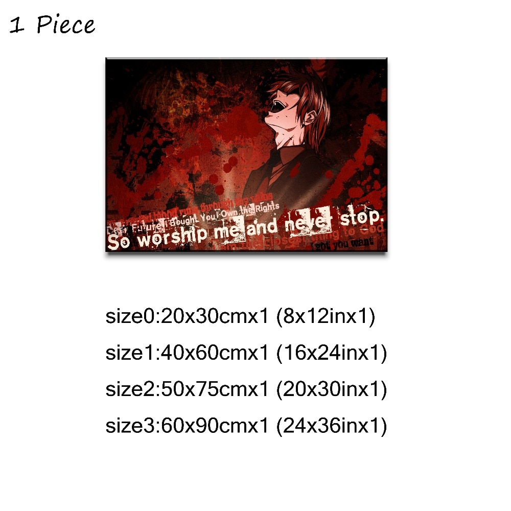 Anime DN Death Note Light Evil Smile Painting Canvas Poster