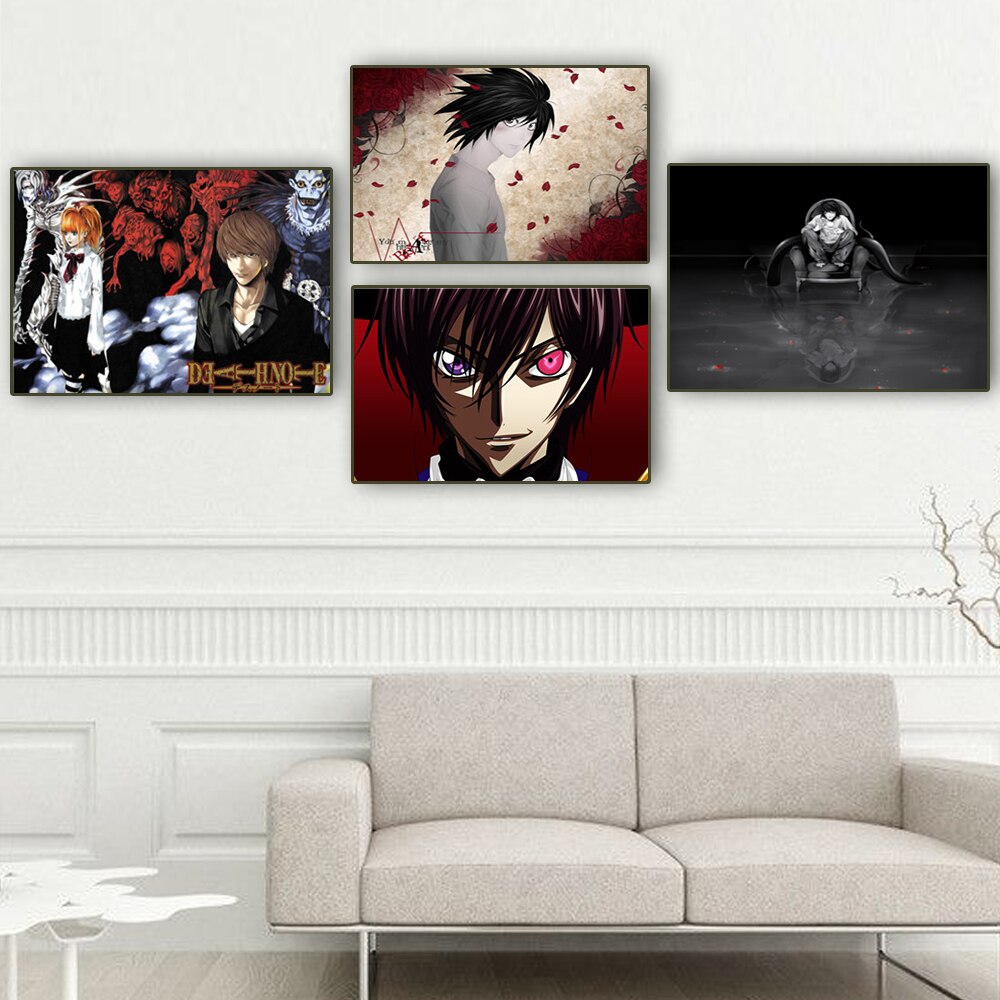 Anime DN Death Note Printing Fabric Wall Art Canvas Poster Anime DN Death Note Printing Fabric Wall Art Canvas Poster