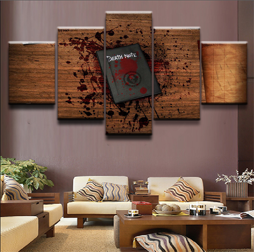 Anime DN Death Note Wall Art Framework Canvas HD Printed Animation Pictures Home Decorative Posters