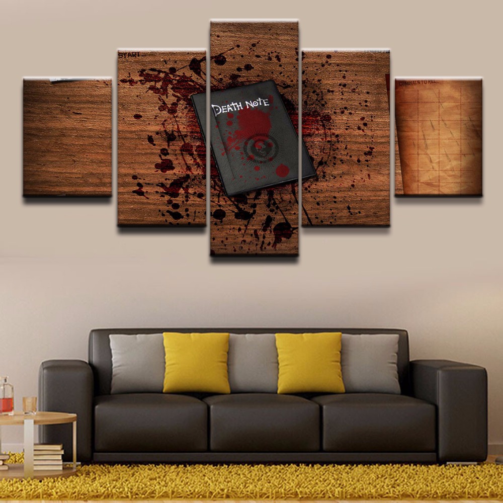 Anime DN Death Note Wall Art Framework Canvas HD Printed Animation Pictures Home Decorative Posters