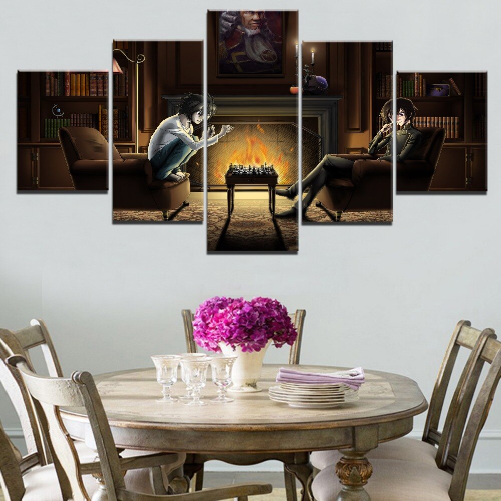 5 Pieces Anime DN Death Note Lelouch Lamperouge Poster Canvas