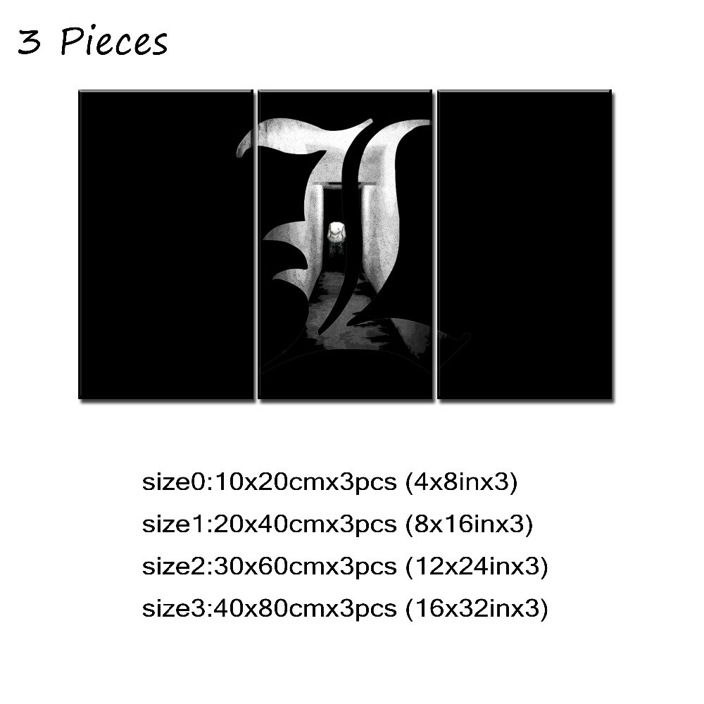 One Set - 3 Piece Anime DN Death Note L Lawliet Poster