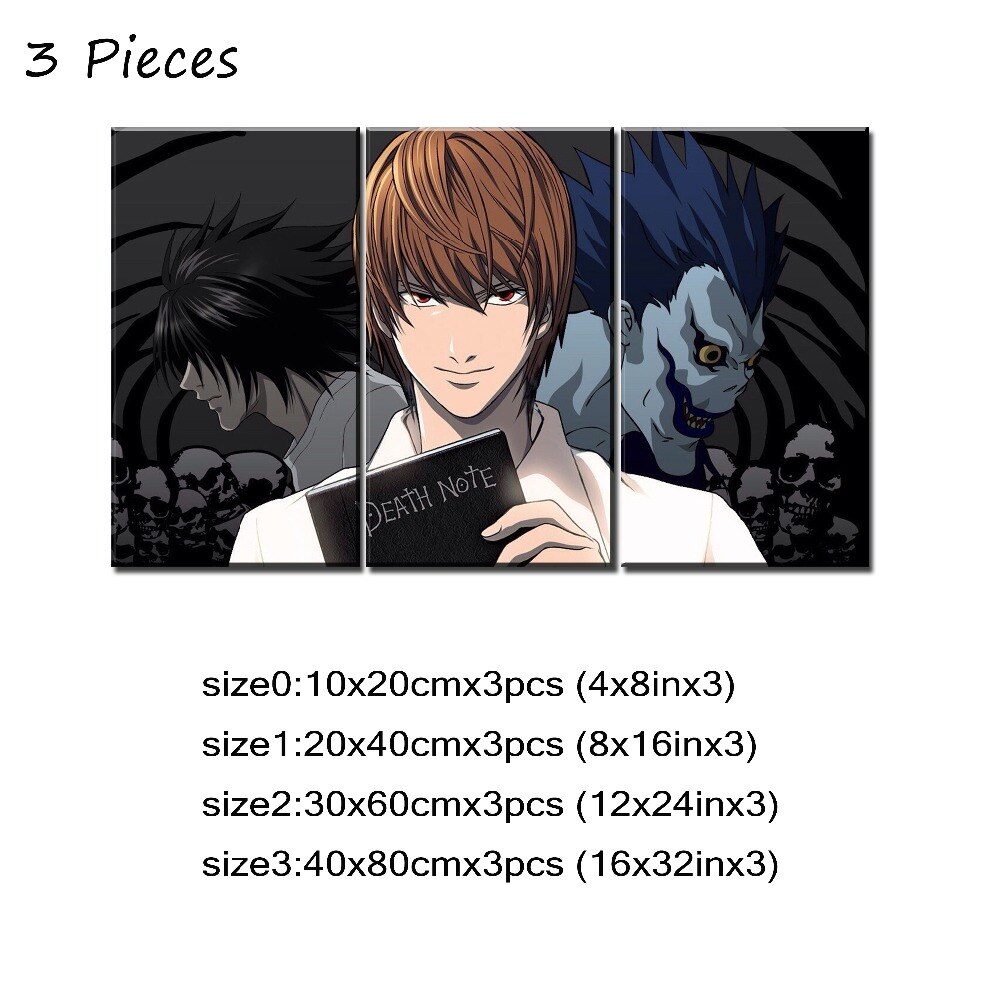 1-5 Pieces Anime DN Death Note Canvas - Poster - Wall Decoration