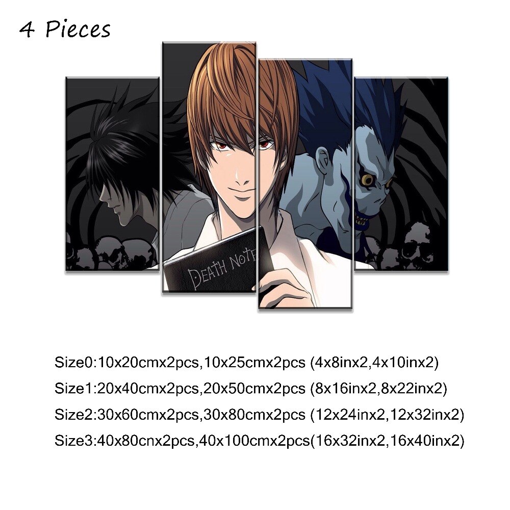 1-5 Pieces Anime DN Death Note Canvas - Poster - Wall Decoration
